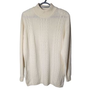 Vintage SK & Company Grandma Cottagecore Angora/Wool Turtleneck Sweater Size M